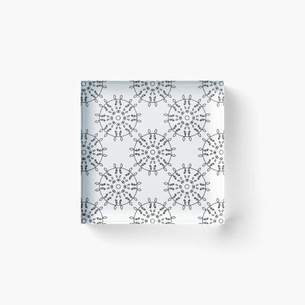 Item preview, Black and white Geometric Mandala Seamless Pattern  designed and sold by ArtBySaMandala.