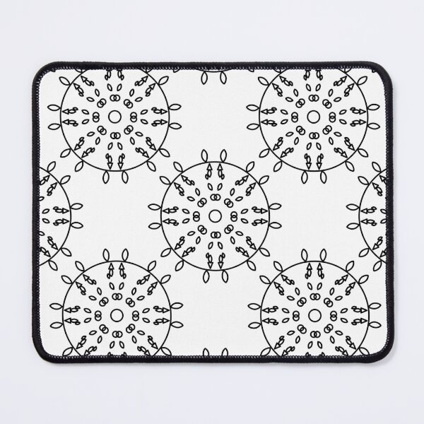 Item preview, Black and white Geometric Mandala Seamless Pattern  designed and sold by ArtBySaMandala.
