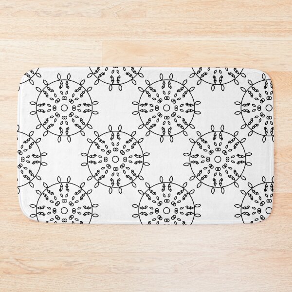 Item preview, Black and white Geometric Mandala Seamless Pattern  designed and sold by ArtBySaMandala.