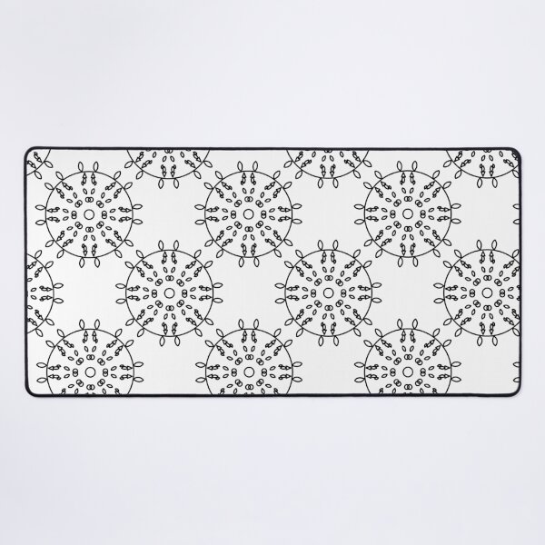 Item preview, Black and white Geometric Mandala Seamless Pattern  designed and sold by ArtBySaMandala.