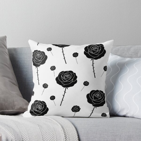 Item preview, White Outline Black Roses — Transparent Pattern designed and sold by Bondingbonding.