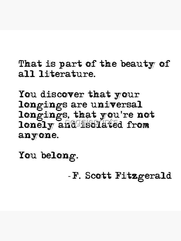 The beauty of all literature - F Scott Fitzgerald by peggieprints