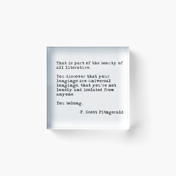 Item preview, The beauty of all literature - F Scott Fitzgerald designed and sold by peggieprints.