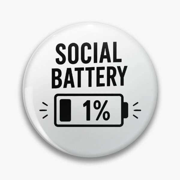 Item preview, Batería social al 1%: cita divertida sobre personas introvertidas con poca energía. designed and sold by Abidel.