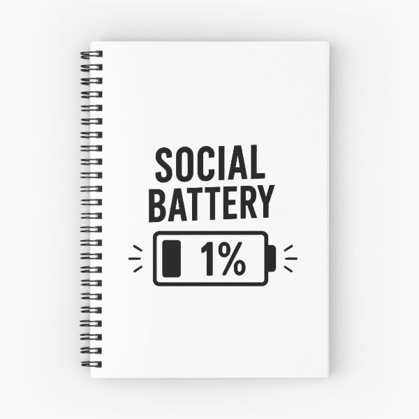 Item preview, Batería social al 1%: cita divertida sobre personas introvertidas con poca energía. designed and sold by Abidel.