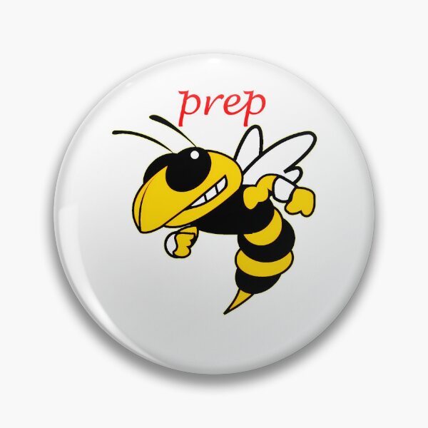 Item preview, Prep Red Cursive Typography Yellow Hornet Mascot designed and sold by Dulliyo.