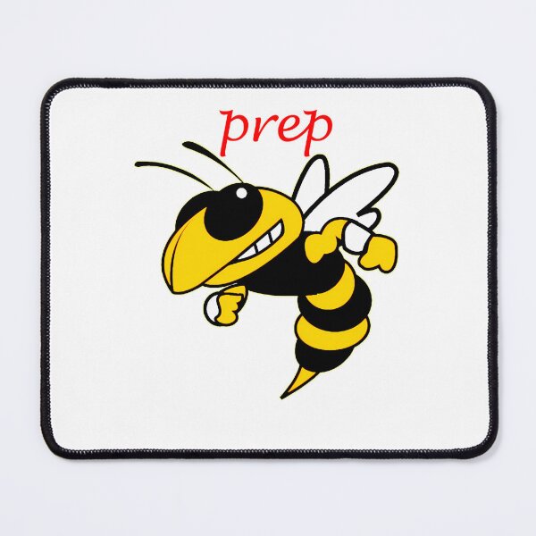 Item preview, Prep Red Cursive Typography Yellow Hornet Mascot designed and sold by Dulliyo.