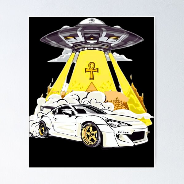 Item preview, UFO Beaming Down Egyptian Pyramids Ankh Widebody Drift Car designed and sold by Dulliyo.