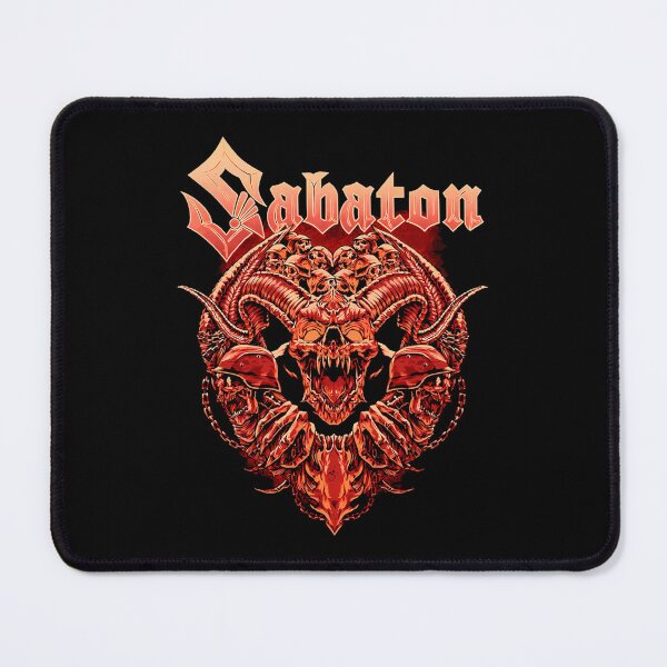 Item preview, Sabaton Horned Demon Skull Red Helmets Chains designed and sold by Dulliyo.