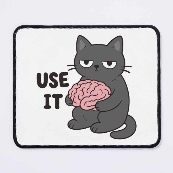 Item preview, Use It Grumpy Cat Brain – Funny Sarcastic Cat Sticker designed and sold by tindian.