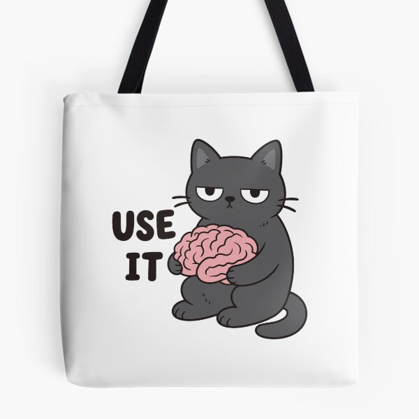 Item preview, Use It Grumpy Cat Brain – Funny Sarcastic Cat Sticker designed and sold by tindian.