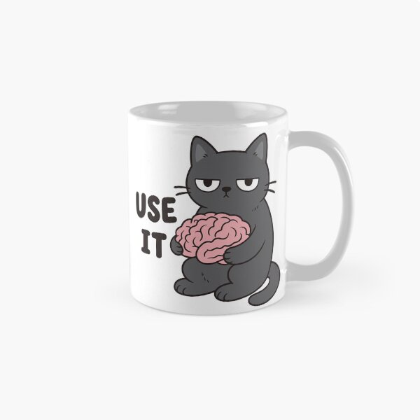 Item preview, Use It Grumpy Cat Brain – Funny Sarcastic Cat Sticker designed and sold by tindian.