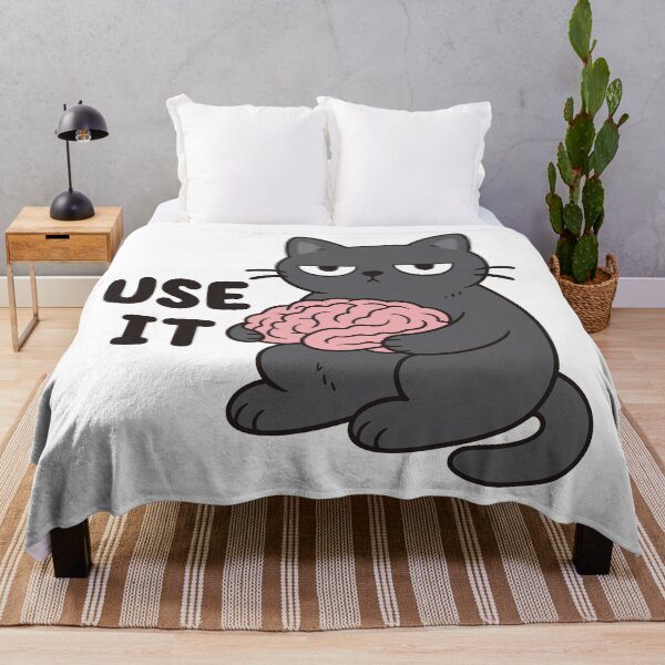 Item preview, Use It Grumpy Cat Brain – Funny Sarcastic Cat Sticker designed and sold by tindian.