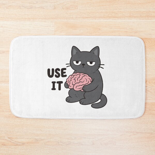 Item preview, Use It Grumpy Cat Brain – Funny Sarcastic Cat Sticker designed and sold by tindian.