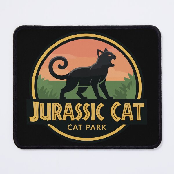 Item preview, Jurassic Cat Park Funny Black Cat Parody designed and sold by Brexmore3.