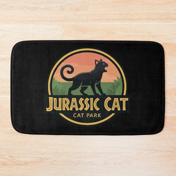 Item preview, Jurassic Cat Park Funny Black Cat Parody designed and sold by Brexmore3.