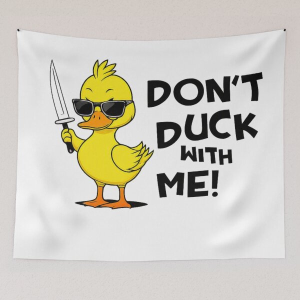 Artikelvorschau, Thug Duck mit einem Messer warnt dich entworfen und verkauft von Octaner.