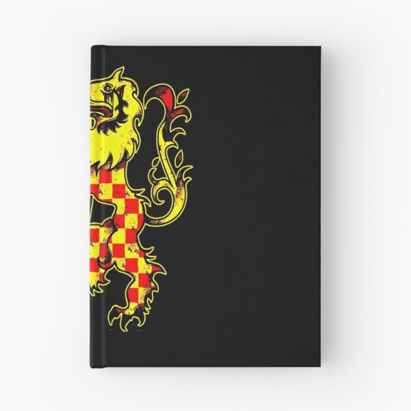 Item preview, Medieval Crest Shield Checkerboard Yellow Lion Distressed designed and sold by Dulliyo.