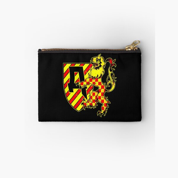 Item preview, Medieval Crest Shield Checkerboard Yellow Lion Distressed designed and sold by Dulliyo.