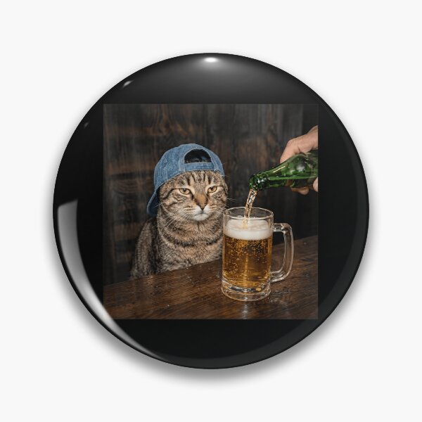 Item preview, Funny Cat Drinking Beer Wearing Backwards Hat Graphic T-Shirt designed and sold by Aliaalerud.