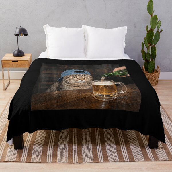 Item preview, Funny Cat Drinking Beer Wearing Backwards Hat Graphic T-Shirt designed and sold by Aliaalerud.
