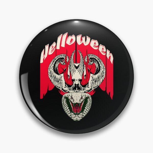 Item preview, Helloween Horned Demon Skull Viper Snake Flames designed and sold by Dulliyo.