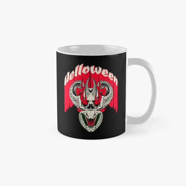 Item preview, Helloween Horned Demon Skull Viper Snake Flames designed and sold by Dulliyo.