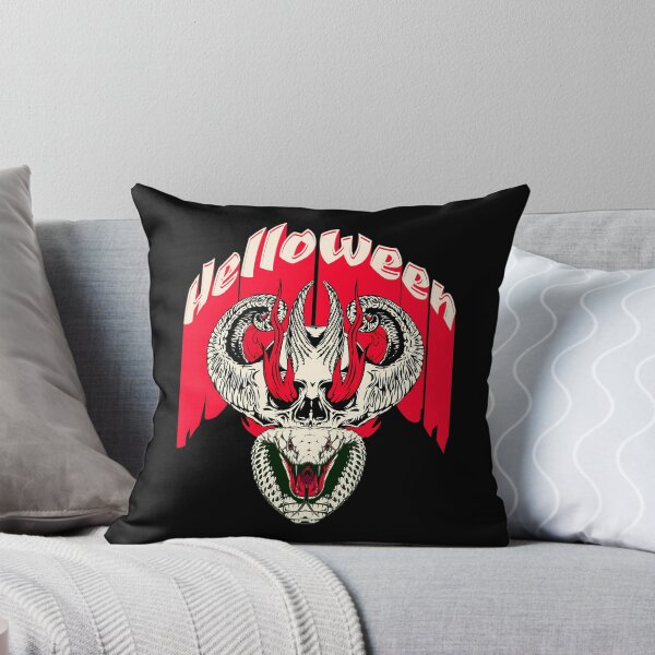 Item preview, Helloween Horned Demon Skull Viper Snake Flames designed and sold by Dulliyo.