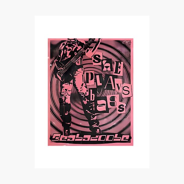 Item preview, She Plays Bass | ⭐⭐⭐⭐⭐ designed and sold by Sabrina Hutchinson.