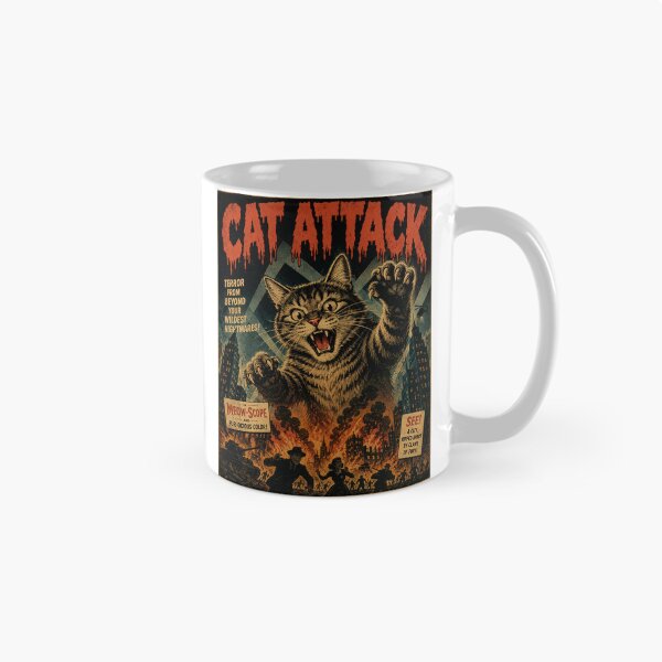 Item preview, Vintage Funny Big Cat Attack Movie Poster Humor designed and sold by WolfmanProphecy.