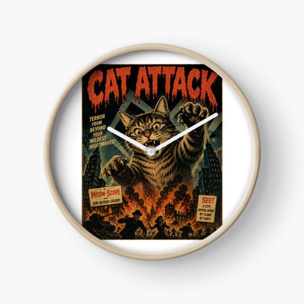 Item preview, Vintage Funny Big Cat Attack Movie Poster Humor designed and sold by WolfmanProphecy.