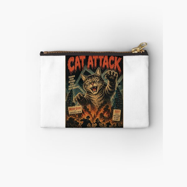 Item preview, Vintage Funny Big Cat Attack Movie Poster Humor designed and sold by WolfmanProphecy.