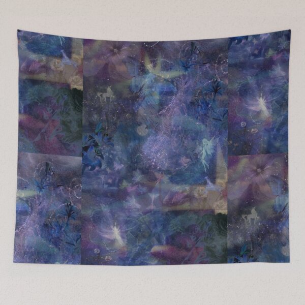 Item preview, Ethereal Magical Fairyland - Purple & Blue Fairycore Print designed and sold by BrontesWhimsyStore.