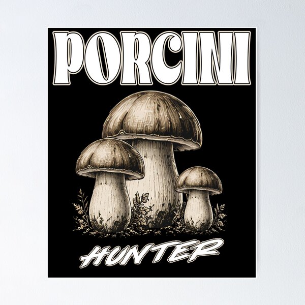 Item preview, Porcini Hunter Mushroom Foraging Mycology Vintage Porcini Hunter King Bolete Foraging Art  designed and sold by Jt41.