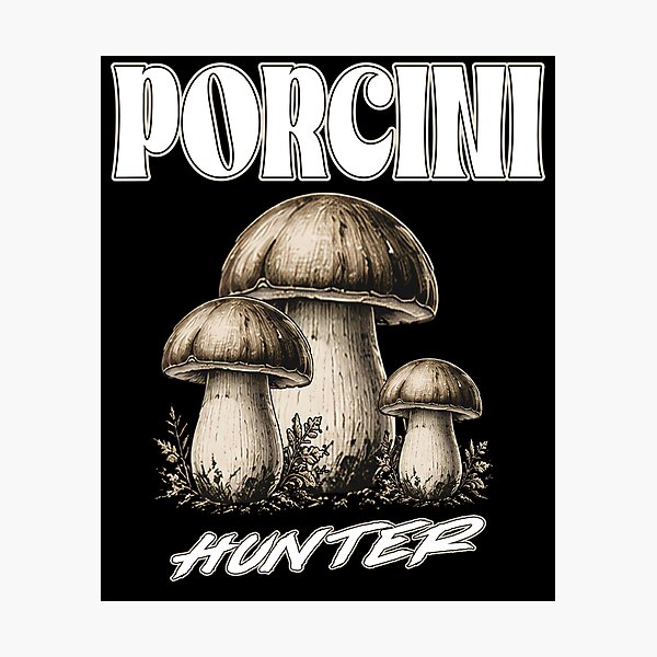 Item preview, Porcini Hunter Mushroom Foraging Mycology Vintage Porcini Hunter King Bolete Foraging Art  designed and sold by Jt41.
