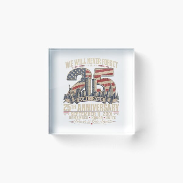 Item preview, 25th Anniversary September 11 2001 Memorial Day USA Flag Vintage designed and sold by ZephyrCove.