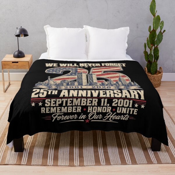 Item preview, 25th Anniversary September 11 2001 Memorial Day USA Flag Vintage designed and sold by ZephyrCove.