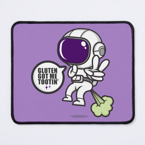 Item preview, Gluten Got Me Tootin Funny Kawaii Astronaut Fart Pun designed and sold by artworkathome.