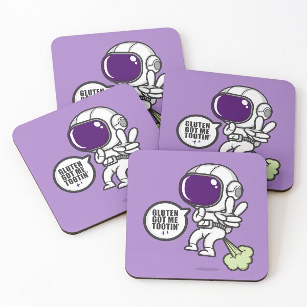 Item preview, Gluten Got Me Tootin Funny Kawaii Astronaut Fart Pun designed and sold by artworkathome.