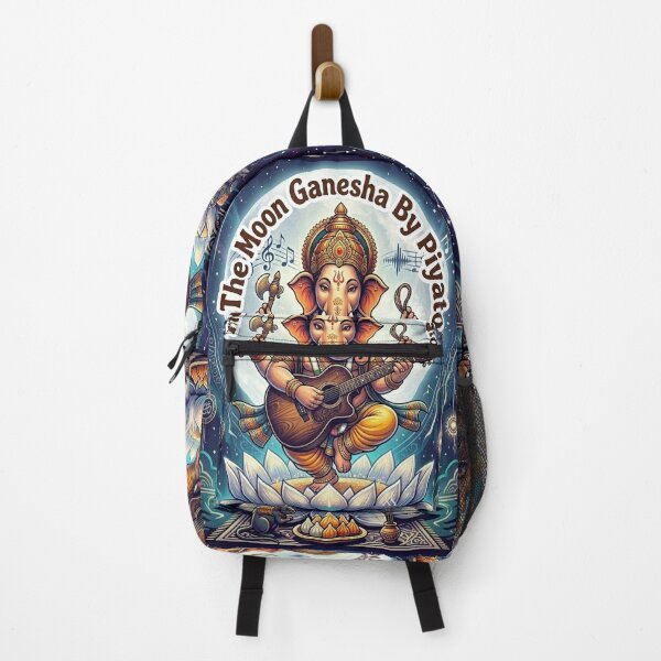 Aperçu de l'œuvre "Spiritual Moon Ganesha Art - Meditating Elephant God Design by PIYATO ARTIST créée et vendue par PIYATO941DESIGN.