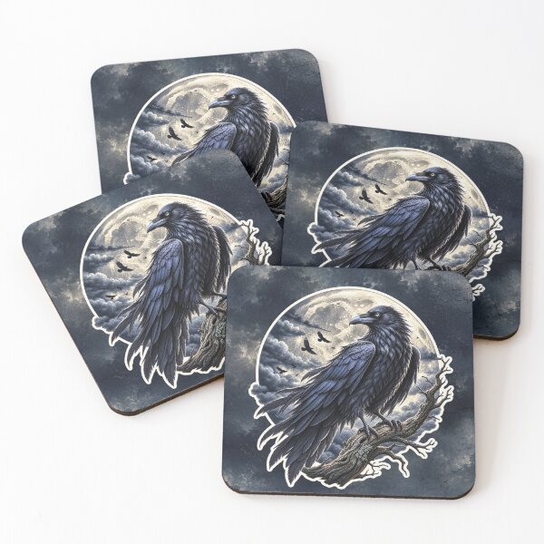 Item preview, Dramatic Raven against a moon designed and sold by TXLou.