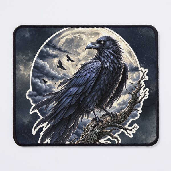 Item preview, Dramatic Raven against a moon designed and sold by TXLou.
