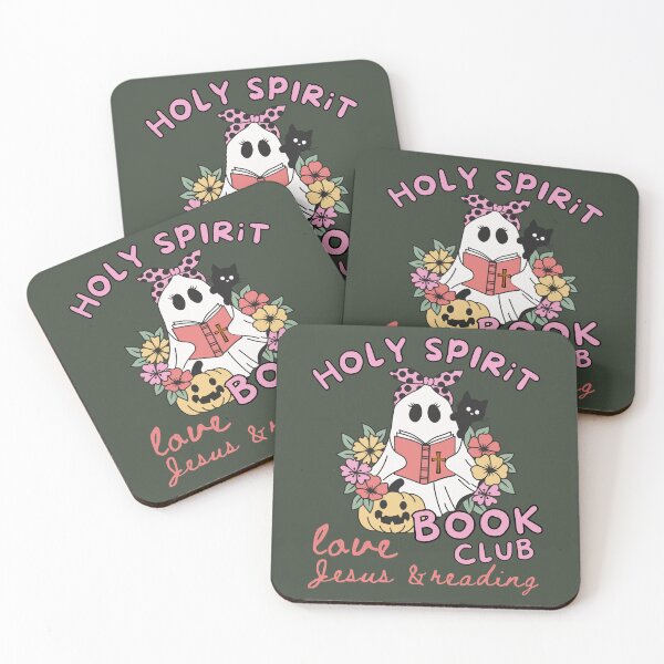 Item preview, Holy Spirit Book Club Love Jesus Books Cats Cute Ghost Black Cat Reading Spooky Season designed and sold by Forevermore.