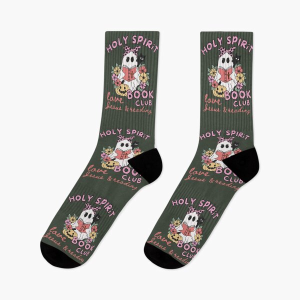 Item preview, Holy Spirit Book Club Love Jesus Books Cats Cute Ghost Black Cat Reading Spooky Season designed and sold by Forevermore.