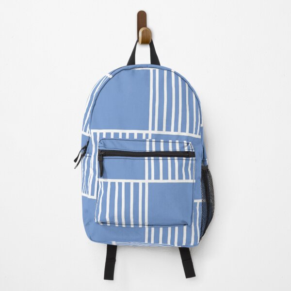 Item preview, striped and checkered preppy pattern pastel baby blue designed and sold by fluffyfamcraft.