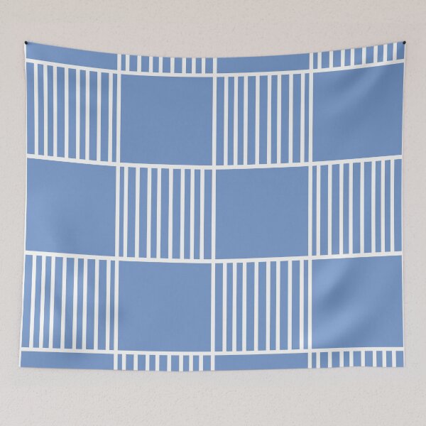 Item preview, striped and checkered preppy pattern pastel baby blue designed and sold by fluffyfamcraft.