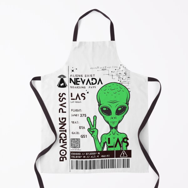 Item preview, Las Vegas Nevada Boarding Pass Stylized Area 51 Aliens Exist designed and sold by InkWhirl.