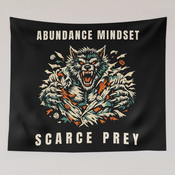 Item preview, Abundance Mindset Scarce Prey Motivation Success Personal Growth Alpha Mindset designed and sold by CharlieConon.