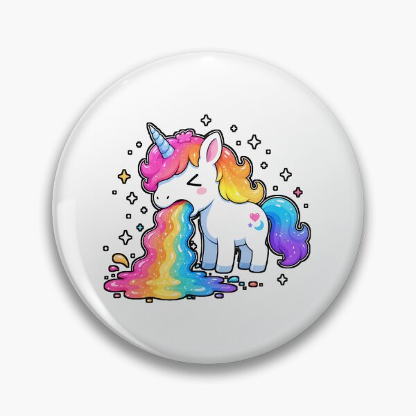 Item preview, Funny Cute Unicorn Puking Colorful Rainbow Humor designed and sold by WolfmanProphecy.
