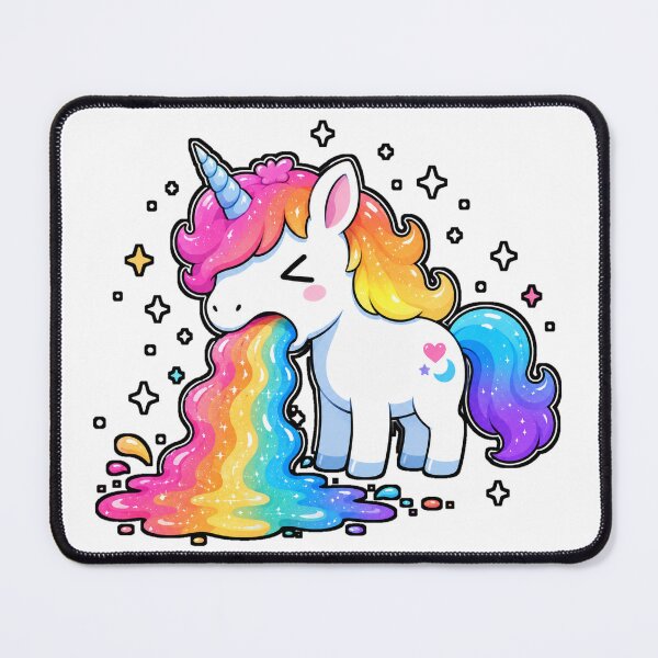 Item preview, Funny Cute Unicorn Puking Colorful Rainbow Humor designed and sold by WolfmanProphecy.